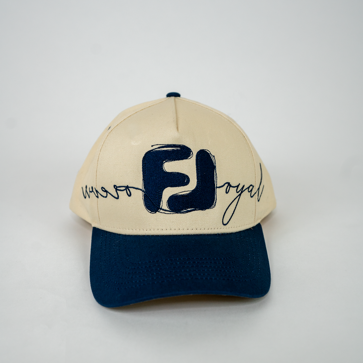 Navy and Cream hat